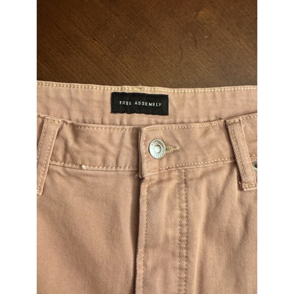 Free Assembly Womens Plus Size 16 Shorts Folded Cuff Pink Rose Denim - Picture 5 of 12